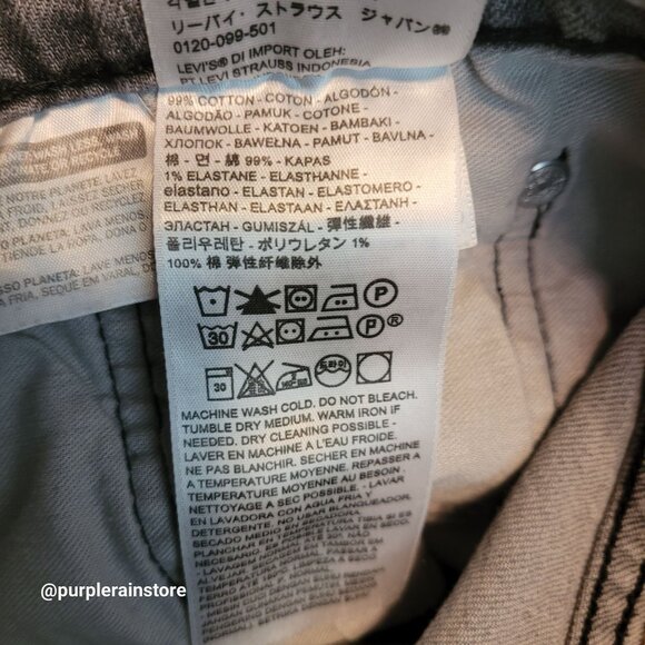 Levi's Jeans 31x32 Measures 31x31 Straight 505 Stretch Gray Denim Western - Picture 5 of 12